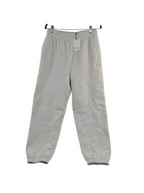 NEW Aritzia Sweatfleece Cozy Fleece Heather Cloud White Joggers M *dirty spot